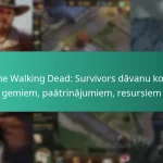 The Walking Dead: Survivors dāvanu kodi gemiem, paātrinājumiem, resursiem