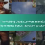 The Walking Dead: Survivors mēneša abonementa bonusi jaunajam saturam