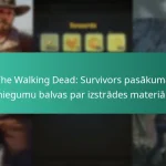 The Walking Dead: Survivors pasākuma sasniegumu balvas par izstrādes materiāliem