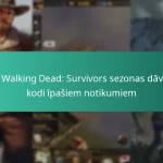 The Walking Dead: Survivors sezonas dāvanu kodi īpašiem notikumiem